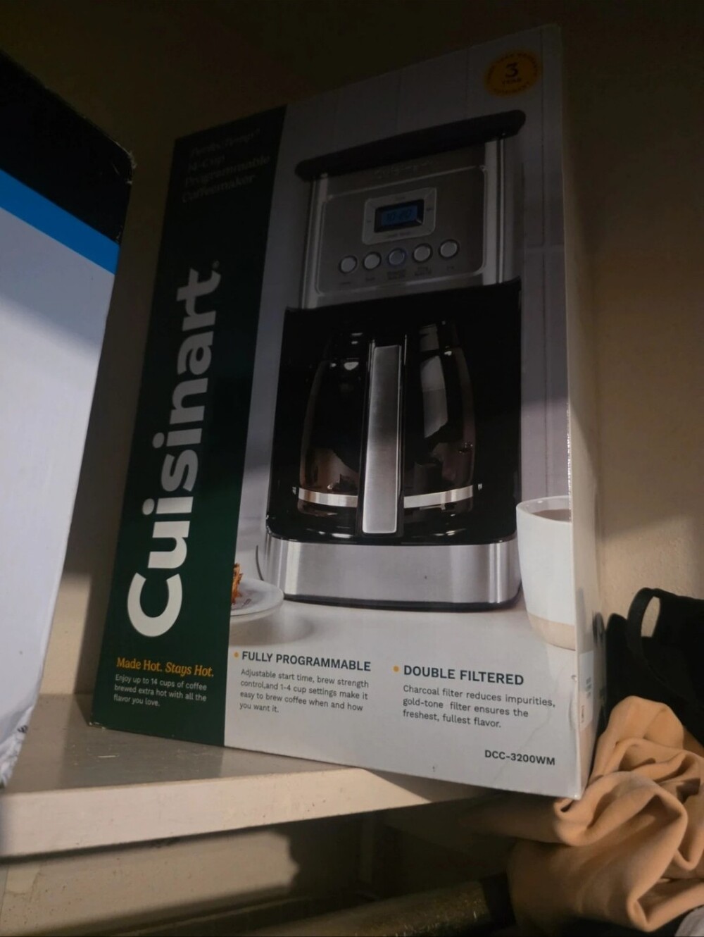 Cuisinart Stainless Steel and Black Programmable Coffee Maker